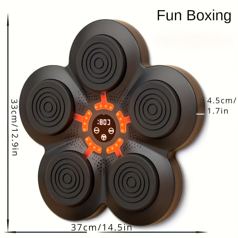 Boxing Training Kit with Reactive LED Wall Punching Target(Black)