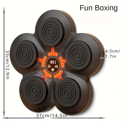 Boxing Training Kit with Reactive LED Wall Punching Target(Black)